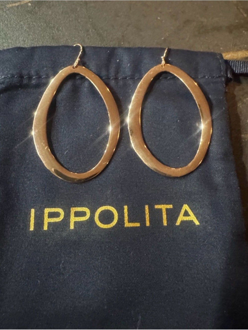 IPPOLITA Rose Gold Finish Oval Drop Earrings